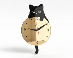 Cat Pendulum Wall Clock