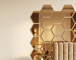 Hexagon Wall Mirror – Modern Geometric Acrylic Décor