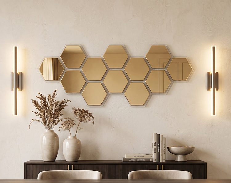 Hexagon Wall Mirror – Modern Geometric Acrylic Décor