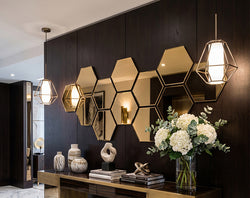 Hexagon Wall Mirror – Modern Geometric Acrylic Décor