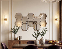Hexagon Wall Mirror – Modern Geometric Acrylic Décor