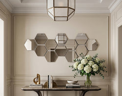 Hexagon Wall Mirror – Modern Geometric Acrylic Décor