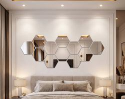 Hexagon Wall Mirror – Modern Geometric Acrylic Décor
