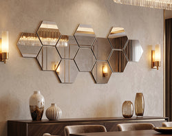 Hexagon Wall Mirror – Modern Geometric Acrylic Décor