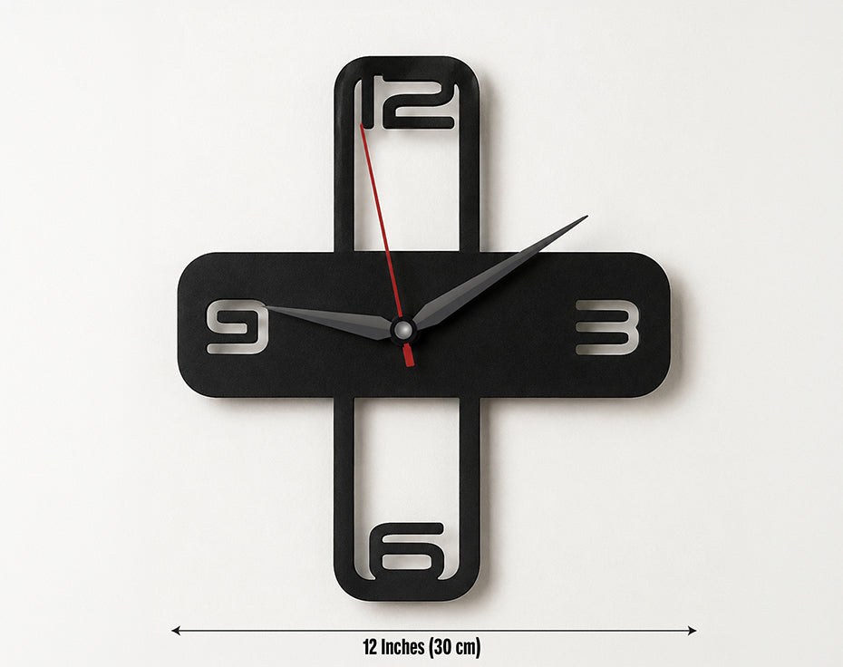 Minimalist Black Acrylic Wall Clock – Modern Contemporary Décor