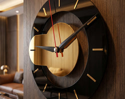 Modern Black & Gold Acrylic Wall Clock