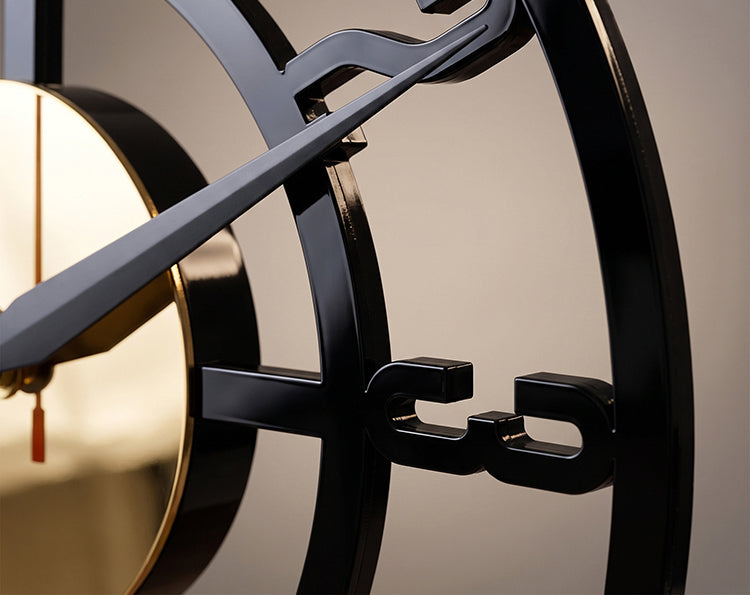 Modern Black & Gold Acrylic Wall Clock