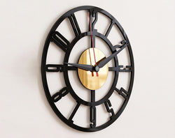 Modern Black & Gold Acrylic Wall Clock