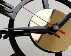Modern Black & Gold Acrylic Wall Clock