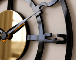 Modern Black & Gold Acrylic Wall Clock