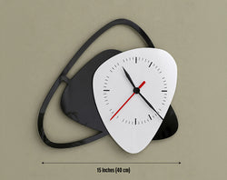 Modern Black & White Acrylic Wall Clock – Contemporary Designer Décor