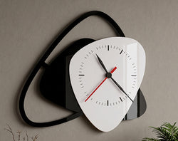 Modern Black & White Acrylic Wall Clock – Contemporary Designer Décor