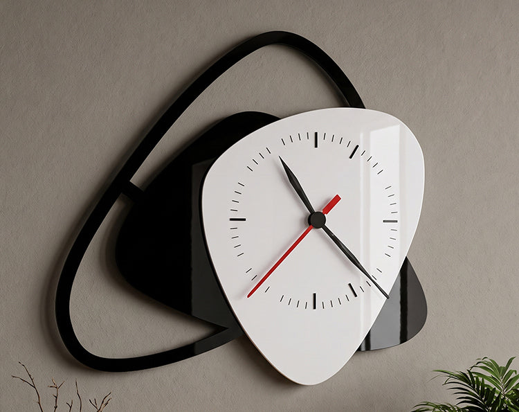 Modern Black & White Acrylic Wall Clock – Contemporary Designer Décor