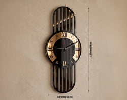 Premium Black & Gold Roman Numeral Wall Clock